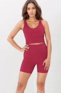 Axel Bike Shorts - Thick Highwaisted Band Bike Shorts in Magenta><noscript><img width=