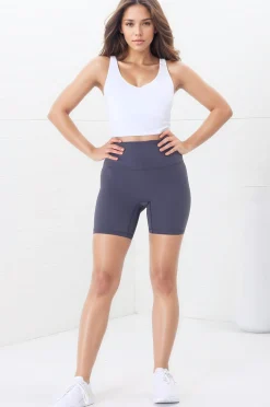 Axel Bike Shorts - Thick Highwaisted Band Bike Shorts in Lilac Grey>Salty Crush Sale