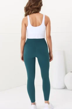 Axel Leggings - High Waisted Full Length Leggings in Teal><noscript><img width=