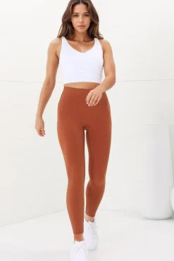 Axel Leggings - High Waisted Full Length Leggings in Tan><noscript><img width=