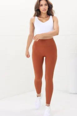 Axel Leggings - High Waisted Full Length Leggings in Tan><noscript><img width=
