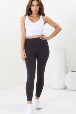 Axel Leggings - High Waisted Full Length Leggings in Dark Carbon Ash>Salty Crush