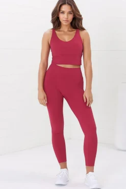 Axel Leggings - High Waisted Full Length Leggings in Magenta>Salty Crush Discount