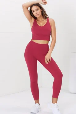 Axel Leggings - High Waisted Full Length Leggings in Magenta>Salty Crush Discount