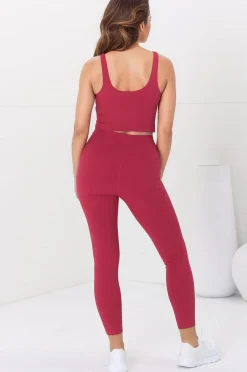 Axel Leggings - High Waisted Full Length Leggings in Magenta><noscript><img width=
