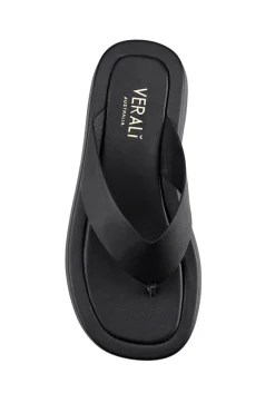 Bouncer II Flatform Thongs - Black Smooth>Verali Clearance