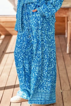 Brooks Pants - Relaxed Drawstring Wide Leg Pants in Letty Print><noscript><img width=