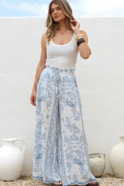 Charli Pants - Paper Bag High Waisted Wide Leg Pants in Josie Print><noscript><img width=