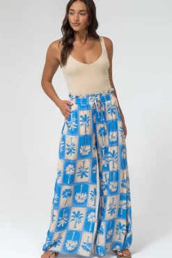 Charli Pants - Paper Bag High Waisted Wide Leg Pants in Maxima Print><noscript><img width=