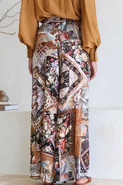 Charli Pants - Paper Bag High Waisted Wide Leg Pants in Elaine Print><noscript><img width=