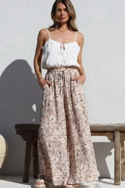Charli Pants - Paper Bag High Waisted Wide Leg Pants in Akira Print><noscript><img width=