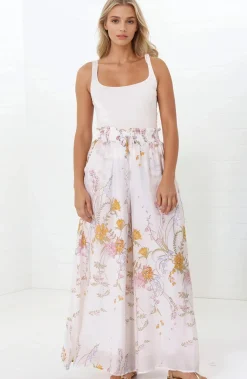 Charli Pants - Paper Bag High Waisted Wide Leg Pants in Sheree Print><noscript><img width=