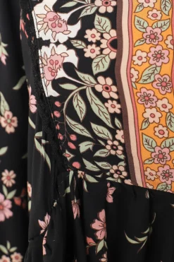 Chloe Top - Very Oversized Crochet Trim Neckline Smock Top in Eternity Print><noscript><img width=