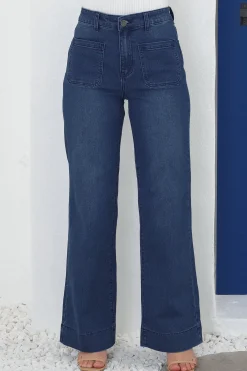 Cindy Wide Leg Jean in Dark Denim><noscript><img width=