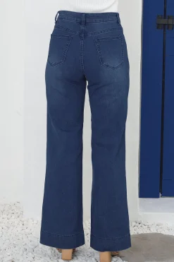 Cindy Wide Leg Jean in Dark Denim><noscript><img width=