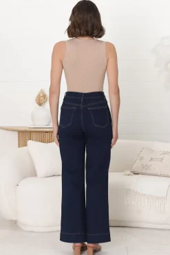 Cindy Wide Leg Jeans in Indigo><noscript><img width=