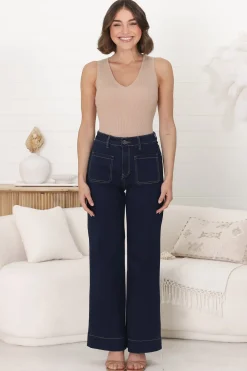 Cindy Wide Leg Jeans in Indigo><noscript><img width=