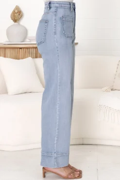 Cindy-Lou Wide Leg Jean in Light Denim><noscript><img width=