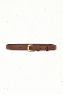 Cruz PU Leather Gold Buckle Thin Belt Set - Black/Brown><noscript><img width=