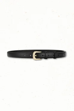 Cruz PU Leather Gold Buckle Thin Belt Set - Black/Brown><noscript><img width=