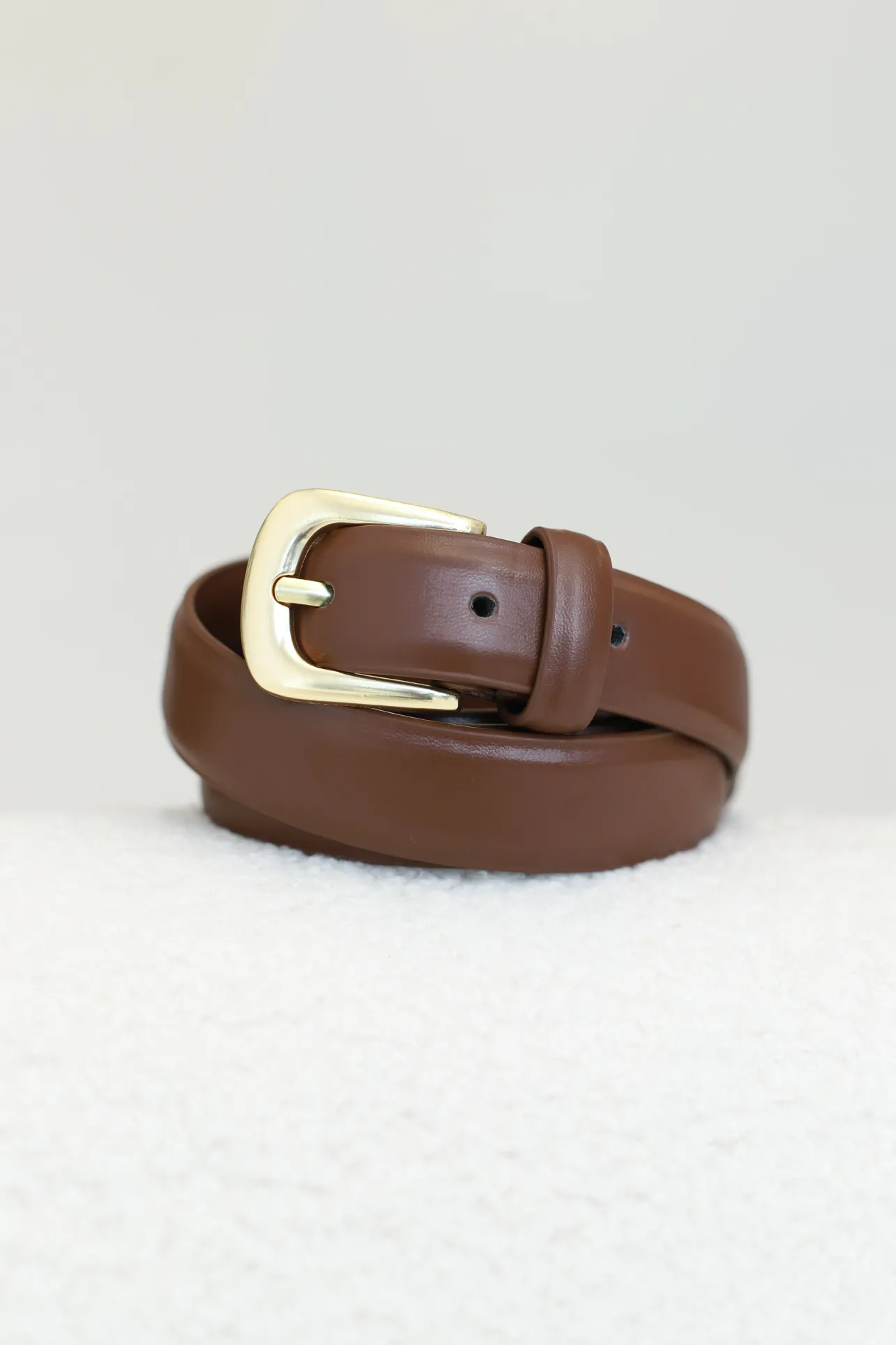 Cruz PU Leather Gold Buckle Thin Belt Set - Black/Brown>Salty Crush Hot
