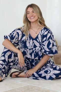 Dudah Pants - High Waisted Wide Leg Pants in Moonshadow Print><noscript><img width=