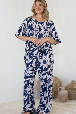Dudah Pants - High Waisted Wide Leg Pants in Moonshadow Print><noscript><img width=