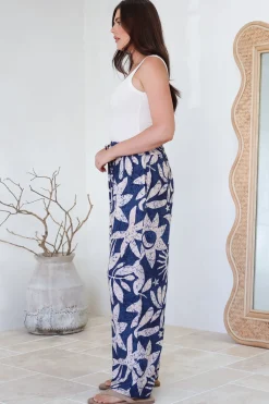 Dudah Pants - High Waisted Wide Leg Pants in Moonshadow Print><noscript><img width=