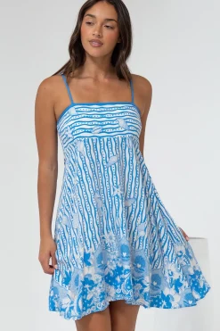 Essie Mini Dress - Sun Dress With Shirred Back In Ailsa Print><noscript><img width=