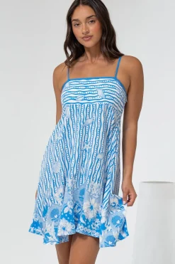 Essie Mini Dress - Sun Dress With Shirred Back In Ailsa Print><noscript><img width=