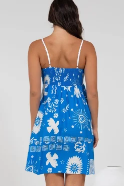 Essie Mini Dress - Sun Dress With Shirred Back In Aurie Print><noscript><img width=