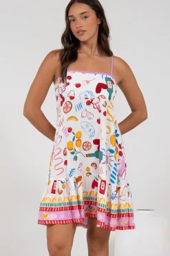 Essie Mini Dress - Sun Dress With Shirred Back In Dolce Vita><noscript><img width=