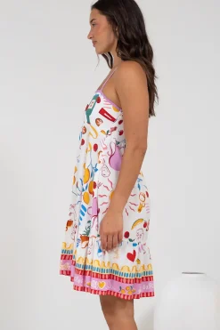 Essie Mini Dress - Sun Dress With Shirred Back In Dolce Vita><noscript><img width=