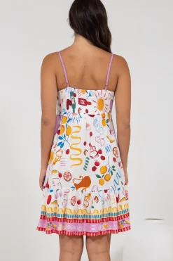 Essie Mini Dress - Sun Dress With Shirred Back In Dolce Vita><noscript><img width=
