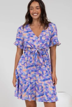 Handel Mini Dress in Confetti Print Purple><noscript><img width=