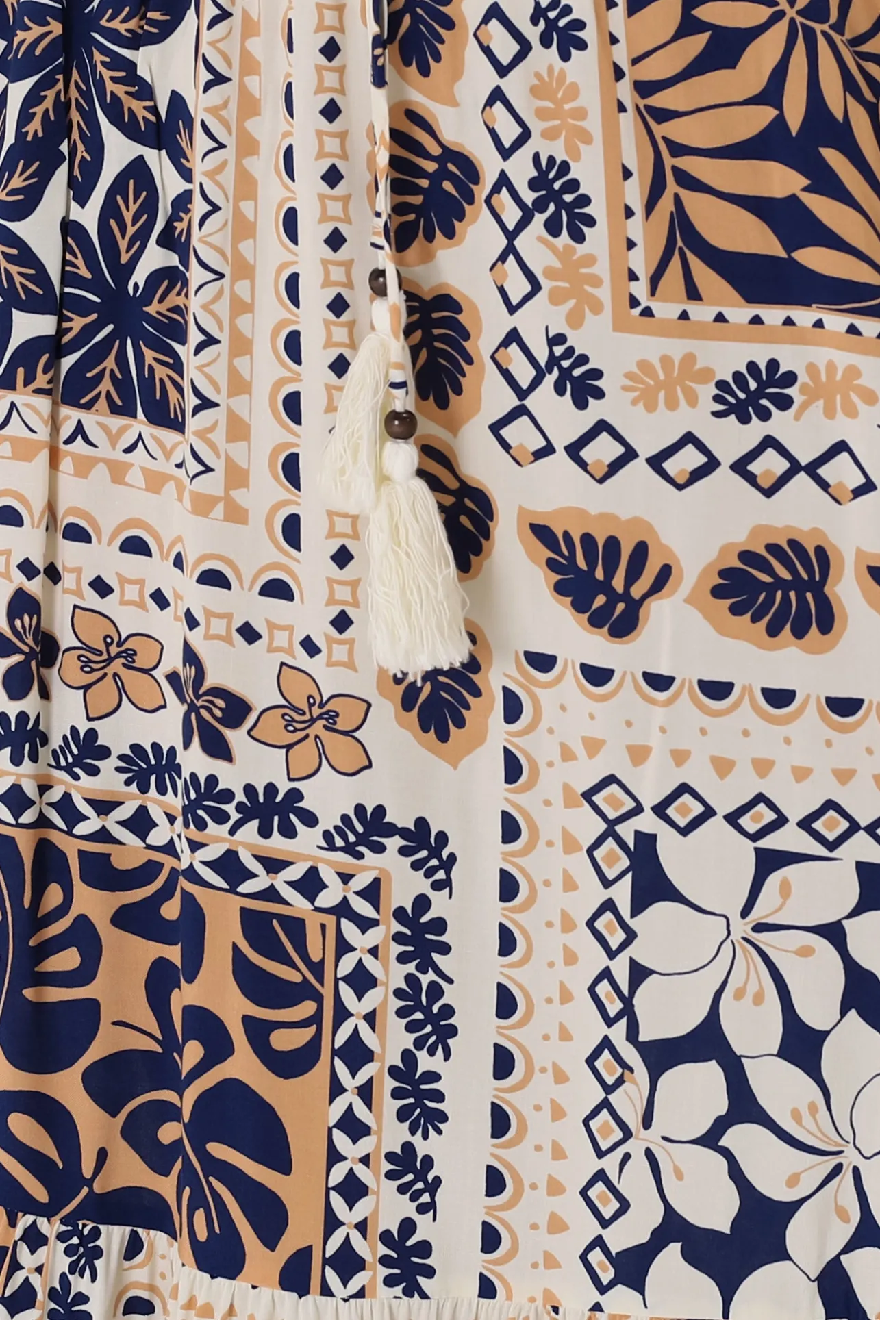 Hellen Maxi Skirt - High Waisted Skirt with Front Splits in Alphy Print>Salty Crush