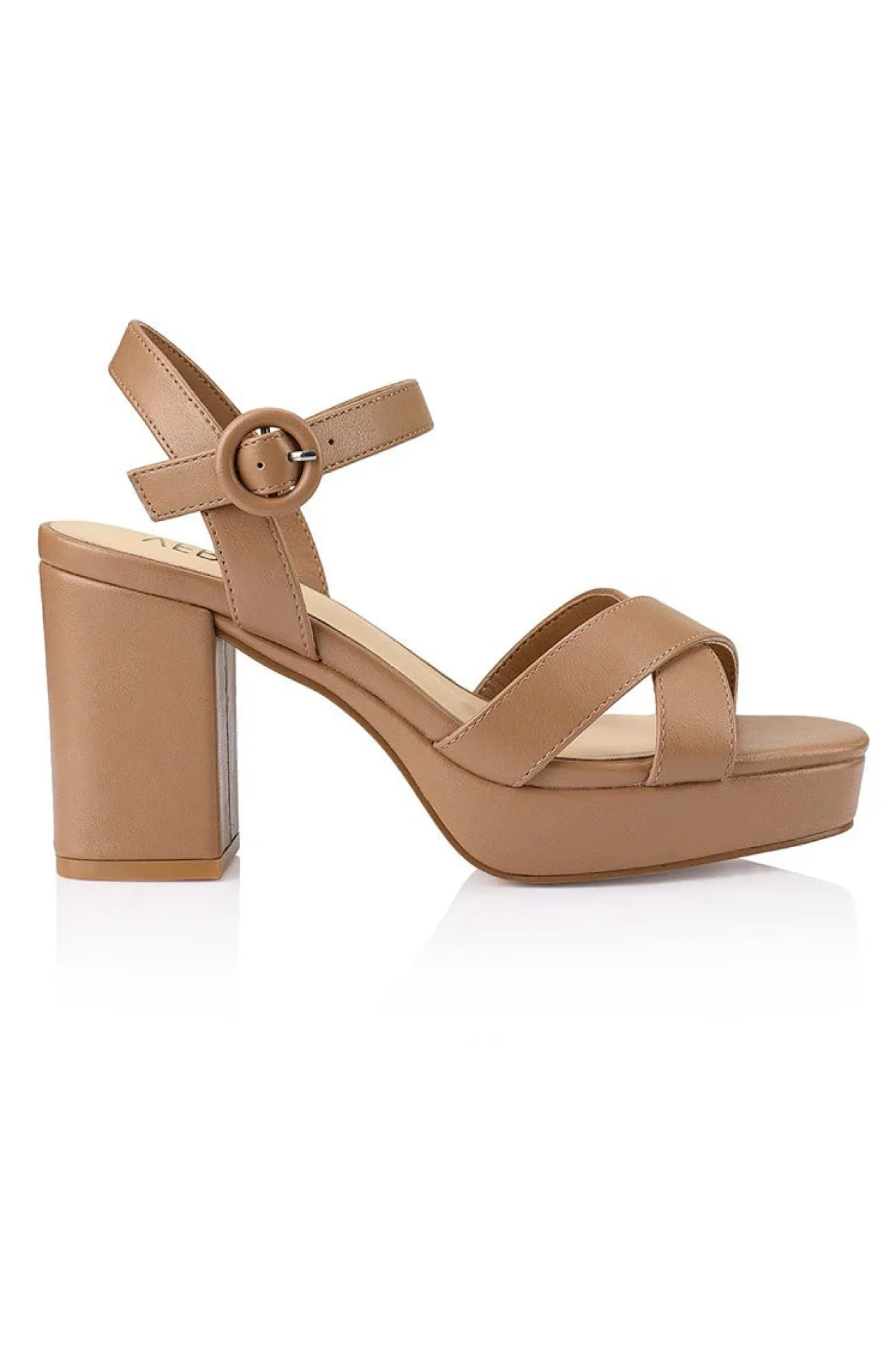 Heppell Platform Heels - Dark Camel Smooth>Verali New