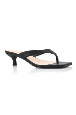 Martha Kitten Heels - Black>Verali Clearance