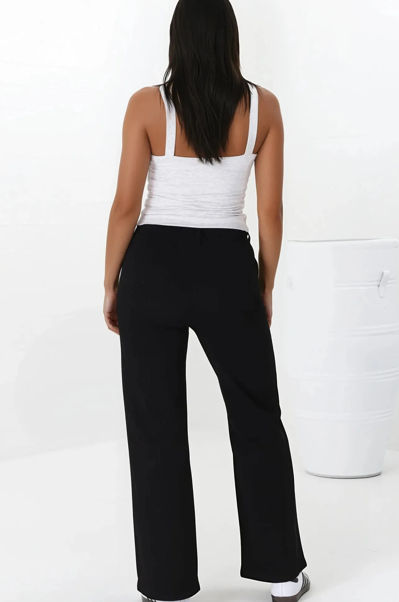 Medusa Jeans - High Waisted Wide Leg Jeans in Black>Salty Crush Discount