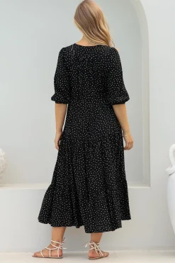 Montania Maxi Dress - Buttoned Bodice Pull in Waist Dress><noscript><img width=