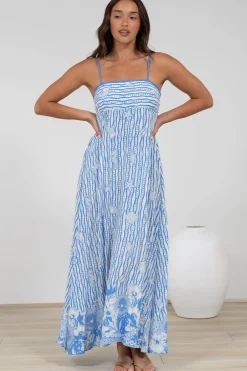 Rosa Maxi Dress - Sun Dress with Shirred Back in Ailsa Print><noscript><img width=