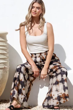 Rueben Pants - High Waisted Lined Wide Leg Pants with Pockets in Otis Print><noscript><img width=