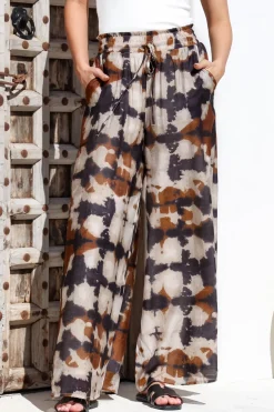 Rueben Pants - High Waisted Lined Wide Leg Pants with Pockets in Otis Print><noscript><img width=