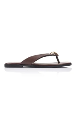 Sara Casual Thongs - Chocolate><noscript><img width=