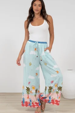 Tarin Pants - High Waisted Wide Leg Pants in Staria Print><noscript><img width=