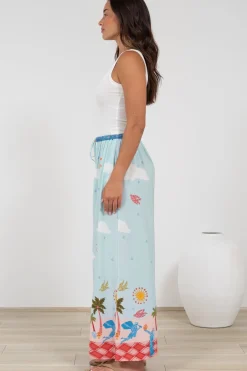 Tarin Pants - High Waisted Wide Leg Pants in Staria Print><noscript><img width=