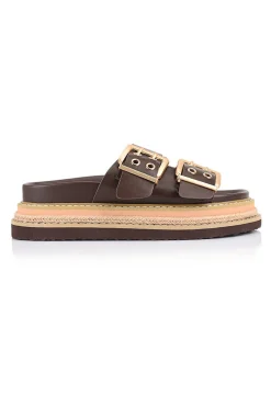 Thatcher Platform Slides - Chocolate Brown><noscript><img width=