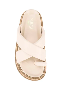 Thelma Flatform Slides - Bone White>Verali Discount