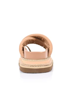 Thelma Flatform Slides - Dark Camel Tan><noscript><img width=