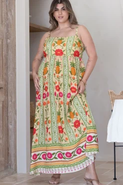 Tiff Maxi Dress - Adjustable Strap Sun Dress in Sunkissed Print>Salty Crush Best